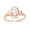 Thumbnail Image 1 of Marilyn Monroe™ Collection 1/2 CT. T.W. Diamond Frame Tri-Sides Engagement Ring in 14K Rose Gold