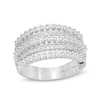 Thumbnail Image 0 of Marilyn Monroe™ Collection 1 CT. T.W. Diamond Multi-Row Anniversary Ring in 14K White Gold