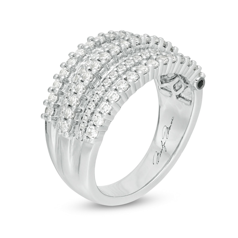 Marilyn Monroe™ Collection 1 CT. T.W. Diamond Multi-Row Anniversary Ring in 14K White Gold