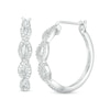 Thumbnail Image 0 of Diamond Accent Loose Braid Hoop Earrings in Sterling Silver
