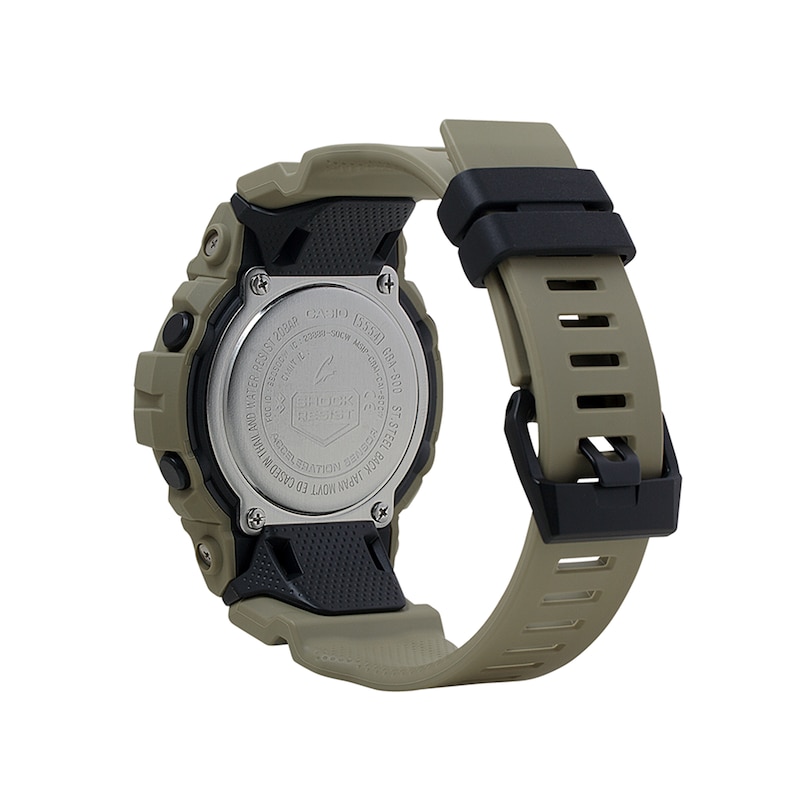 Main Image 3 of Men's Casio G-Shock Power Trainer Khaki Strap Watch with Black Dial (Model: GBA800UC-5A)