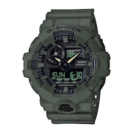 Men's Casio G-Shock Classic Green Strap Watch with Black Dial (Model: GA700UC-3A)