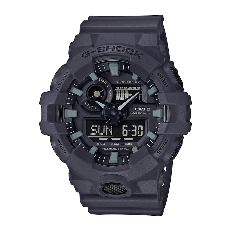 Main Image 1 of Men's Casio G-Shock Classic Grey Resin Strap Watch with Black Dial (Model: GA700UC-8A)