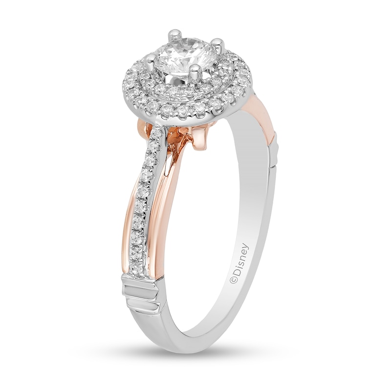 Main Image 2 of Enchanted Disney Snow White 3/4 CT. T.W. Diamond Frame Engagement Ring in 14K Two-Tone Gold