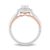 Thumbnail Image 4 of Enchanted Disney Snow White 3/4 CT. T.W. Diamond Frame Engagement Ring in 14K Two-Tone Gold