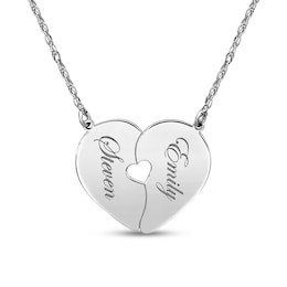 Couple's Heart Necklace (2 Lines)