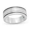 Thumbnail Image 0 of Vera Wang Love Collection Men's Grooved Wedding Band in 14K White Gold