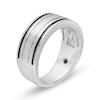 Thumbnail Image 1 of Vera Wang Love Collection Men's Grooved Wedding Band in 14K White Gold