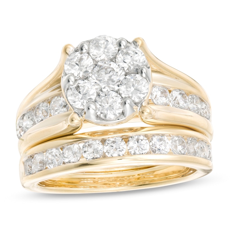 Main Image 1 of 2-1/2 CT. T.W. Composite Diamond Bridal Set in 14K Gold