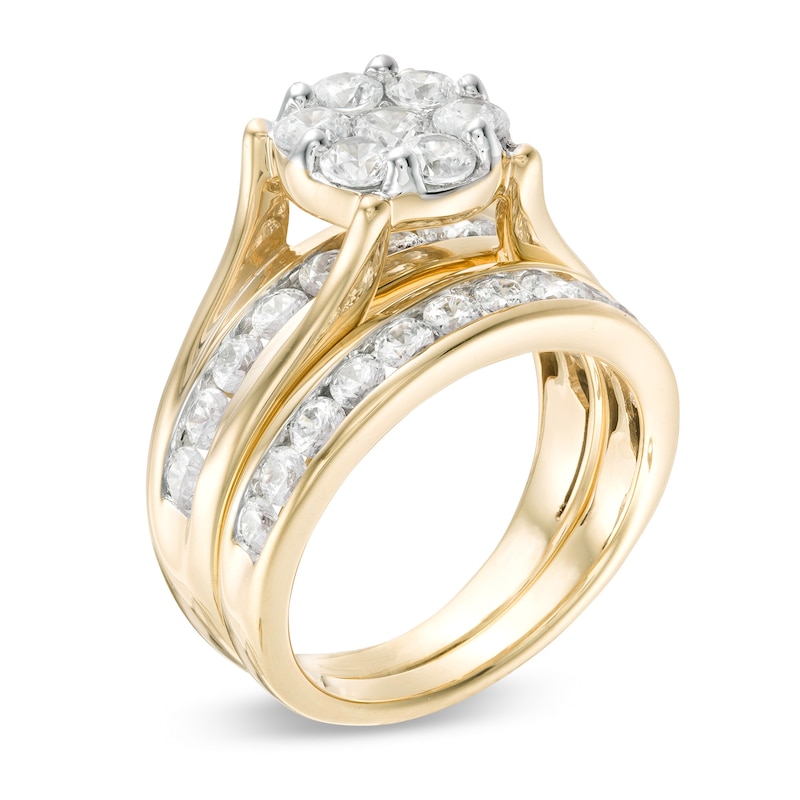 2-1/2 CT. T.W. Composite Diamond Bridal Set in 14K Gold | Zales Outlet