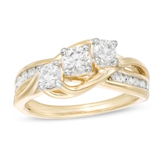 Three stone engagement ring – True Love Jewelry