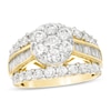 Thumbnail Image 1 of 3 CT. T.W. Composite Diamond Multi-Row Engagement Ring in 14K Gold