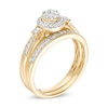 Thumbnail Image 2 of 1/2 CT. T.W. Composite Diamond Frame Vintage-Style Bridal Set in 10K Gold