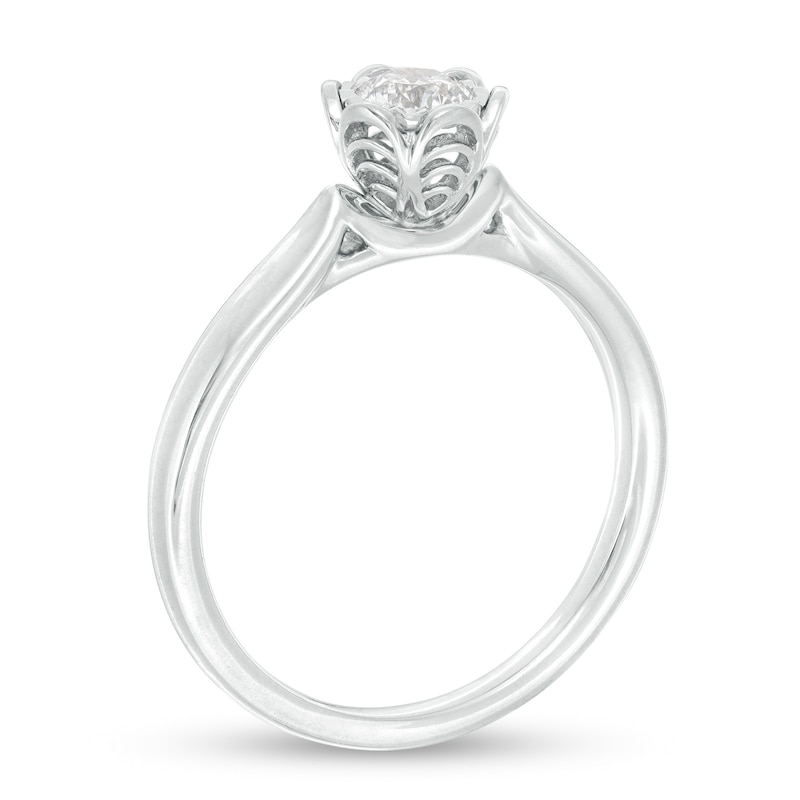 Main Image 2 of 1/3 CT. Diamond Solitaire Engagement Ring in 10K White Gold