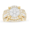 Thumbnail Image 1 of 2 CT. T.W. Composite Diamond Frame Multi-Row Engagement Ring in 10K Gold