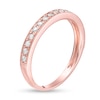 Thumbnail Image 2 of 1/4 CT. T.W. Diamond Vintage-Style Anniversary Band in 14K Rose Gold