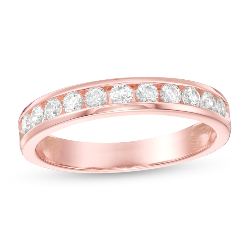 1/2 CT. T.W. Diamond Anniversary Band in 14K Rose Gold | Zales Outlet