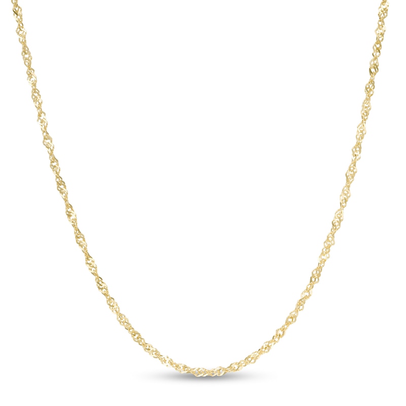 Main Image 1 of 1.5mm Singapore Chain Necklace in 10K Gold - 16&quot;