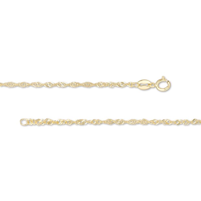 Main Image 3 of 1.5mm Singapore Chain Necklace in 10K Gold - 16&quot;