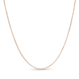 1.1mm Cable Chain Necklace in Hollow 10K Rose Gold - 20&quot;