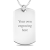 Thumbnail Image 3 of Engravable Map Dog Tag Pendant in Sterling Silver (1 Address and 4 Lines)