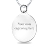 Thumbnail Image 3 of Small Engravable Photo Oval Pendant in Sterling Silver (1 Image and 2 Lines)