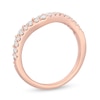Thumbnail Image 1 of 1 CT. T.W. Diamond Double Row Contour Anniversary Band in 14K Rose Gold