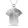 Thumbnail Image 1 of Engravable Player Name and Number Textured Baseball Jersey Sport Pendant in Sterling Silver (1 Number and Line)