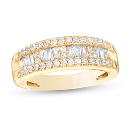 3/4 CT. T.W. Diamond Multi-Row Band in 14K Gold