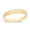 Thumbnail Image 1 of Men's 1/20 CT. T.W. Diamond Quilted Wedding Band in 10K Gold