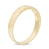 Thumbnail Image 3 of Men's 1/20 CT. T.W. Diamond Quilted Wedding Band in 10K Gold