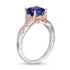 Thumbnail Image 2 of Special Edition Enchanted Disney Ariel 7.0mm Tanzanite and 1/5 CT. T.W. Diamond Engagement Ring in 14K Two-Tone Gold