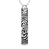 Thumbnail Image 1 of Engravable Print Vertical Bar Pendant in 10K White, Yellow or Rose Gold (1 Line)