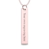 Thumbnail Image 3 of Engravable Print Vertical Bar Pendant in 10K White, Yellow or Rose Gold (1 Line)