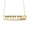 Thumbnail Image 1 of Engravable Map Bar Necklace in 10K White, Yellow or Rose Gold (1 Address and Line)