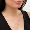 Thumbnail Image 2 of Vera Wang Love Collection 1/6 CT. T.W. Diamond Interlocking Double Heart Necklace in Sterling Silver - 19&quot;