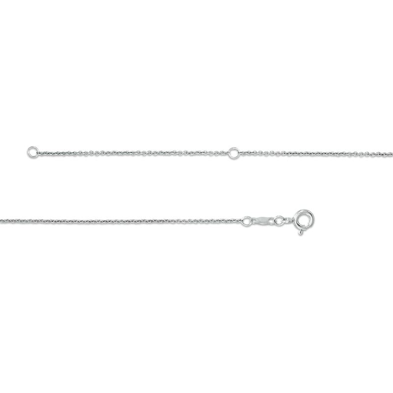 Main Image 3 of Vera Wang Love Collection 1/6 CT. T.W. Diamond Interlocking Double Heart Necklace in Sterling Silver - 19&quot;