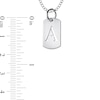 Thumbnail Image 3 of Cut-Out Initial Dog Tag Pendant in 14K White, Yellow or Rose Gold (1 Initial)