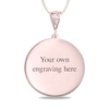 Thumbnail Image 2 of Engravable Photo Family Tree Swivel Disc Pendant in 14K White, Yellow or Rose Gold (1 Image and 4 Lines)