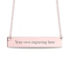 Thumbnail Image 3 of Engravable Name Heart in Paw Print Bar Pet Necklace in 14K White, Yellow or Rose Gold (2 Lines)