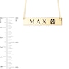 Thumbnail Image 4 of Engravable Name Heart in Paw Print Bar Pet Necklace in 14K White, Yellow or Rose Gold (2 Lines)