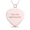 Thumbnail Image 3 of Engravable Map Heart Disc Pendant in 14K White, Yellow or Rose Gold (1 Address and 3 Lines)