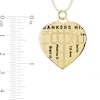 Thumbnail Image 4 of Engravable Map Heart Disc Pendant in 14K White, Yellow or Rose Gold (1 Address and 3 Lines)