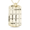 Thumbnail Image 1 of Engravable Map Dog Tag Pendant in 14K White, Yellow or Rose Gold (1 Address and 4 Lines)