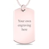 Thumbnail Image 3 of Engravable Map Dog Tag Pendant in 14K White, Yellow or Rose Gold (1 Address and 4 Lines)