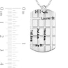 Thumbnail Image 4 of Engravable Map Dog Tag Pendant in 14K White, Yellow or Rose Gold (1 Address and 4 Lines)