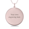 Thumbnail Image 3 of Engravable Photo Rope Frame Circle Pendant in 14K White, Yellow or Rose Gold (1 Image and 3 Lines)