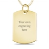 Thumbnail Image 2 of Medium Engravable Photo Dog Tag Pendant in 14K White, Yellow or Rose Gold (1 Image and 3 Lines)