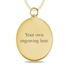 Thumbnail Image 3 of Engravable Enamel Our Lady of Guadalupe Oval Pendant in 14K White, Yellow or Rose Gold (3 Lines)