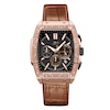 Thumbnail Image 0 of Men's JBW Echelon 1/4 CT. T.W. Diamond 18K Rose Gold Plate Chronograph Strap Watch with Black Dial (Model: J6379D)